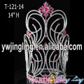 Venta por mayor del Rhinestone grande copo de nieve rosa corona del desfile